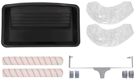 ROLLINGDOG 45,7cm große Farbroller Set - 2 Stück 45,7 cm Farbrollerhülsen mit Rollenrahmen, Farbwanne mit 2 Stück Wanneneinlagen
