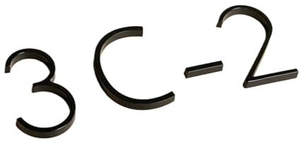 3D Floating House Sign 12cm Floating Door Sign Number Letter A B C Door Sign English Letter Name Sign Slash Sign 5 Inch Alloy Black (Size : C)