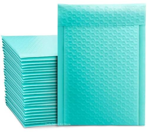 50 Stück rosa Versandkartons zum Verpacken von Bestellungen, Versandverpackungen, Fallschutz, 50 Stück, grün, 13 x 15 cm