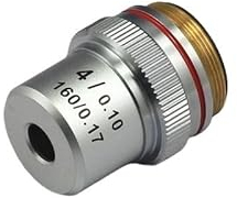 1PC Biologische Mikroskope Objektiv 4X 10X 20X 40X 60X 100X (öl) 195 Achromatische Objektiv(Size:4X(Silver))