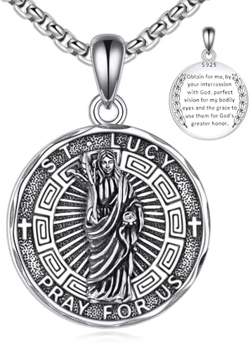 YFN Religiöse Beschützer Halskette Sterling Silber Anhänger Schmuck Geschenk für Herren Damen