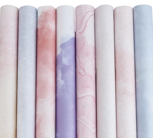SUPERFINDINGS 8 Blätter Sublimationstransfer Tinte Blätter 12inch Aquarell Transfer Blätter Aquarell Marmor Sublimation Papier Transfer Papier Pre-Printed Sublimation Papier für Hitze Mug
