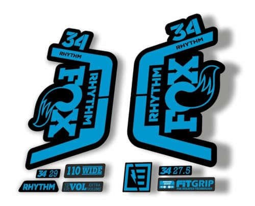 Autocollant de rechange pour fourche Fox 34 Rhythm 2019 - Bleu (mat)