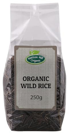 Organic Wild Rice 250g by Hatton Hill | High in Fiber, Nutrient-Rich, Ideal for Soups, Pilafs, Salads, and Healthy Side Dishes