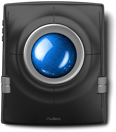 Nulea M512 Ratón inalámbrico Trackball, ergonómico de 55 mm, DPI ajustable para un control preciso, compatible con mano izquierda o derecha, color azul