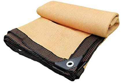 Red de protección solar de tela beige para jardín, invernadero, patio y piscina, lona de malla con protección UV para plantas, perreras y patio trasero (tamaño: 5 m)