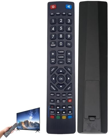 Replacement TV Remote Control for Blaupunkt LCD LED Smart TV, Black | Universal Replacement Remote for Blaupunkt TVs, No Setup Required, 15m Control Range with Durable ABS Material for Easy Use