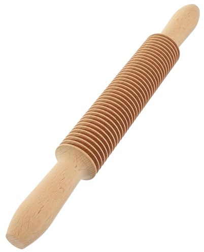 COLLBATH Mattarello in Legno per Pasta e Spaghetti con Tagliapasta per Sfoglia e Noodle Spessore Strumento da Cucina Resistente e per Impasti e Pasta Fatta in Casa