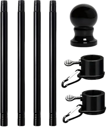 Teleskop-Flaggenmast | Schwerer Teleskop-Flaggenmast für, Zubehör, Garten, Außen, Innenbereich, Auto, Boot, Haus, Bodenanzeige