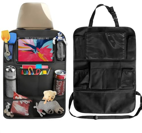 STAVHERT 1 Stück Autositz Organizer, Rückenlehnenschutz Auto Kinder, Auto Organizer Kinder Mit Mehreren Taschen, Rückenlehnenschutz Für Rücksitz, Praktischer Sitzschoner Für Spielzeug Und Snacks
