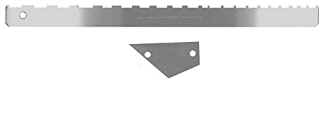 Fafeicy Gitarrenhals-Lineal-Set, Edelstahl, Eingekerbt, Gerade Kante, Bund-Wippe-Messgerät für die Messung des Gitarren-Griffbretts