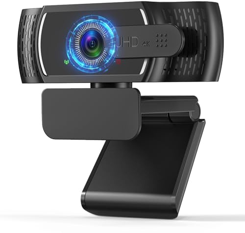 YIMONA 4K Webcam für PC mit Sony-Sensor, PDAF-Autofokus, Dual-Mikrofon mit Geräuschunterdrückung, Privacy-Abdeckung, 80° Weitwinkel, USB Plug-&-Play Webcam für Streaming, Zoom & Microsoft Teams