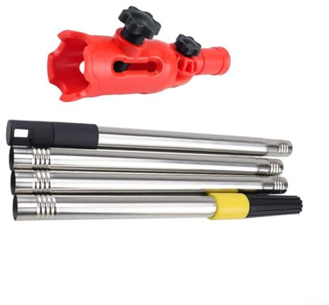 Paint Brush Extension Rod, 1.2m Telescopic Pole Multi-Angle Adjustable Head Safe High Reach Tool for Ceiling Wall Corner DIY Home Painting