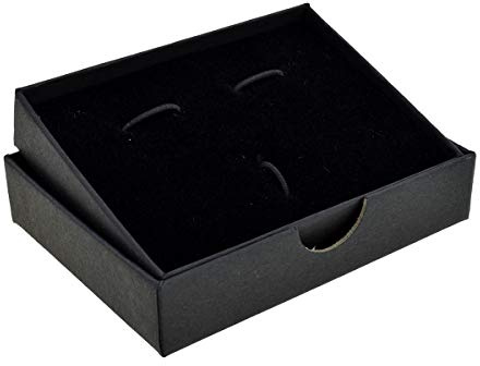 Prestige Giftware Gifts Small Large Letter Sized Cufflinks and Tie Clip Box, Unisex Adults Teens, Cufflink Set, Cufflinks, Silver, Stainless Steel, Letter Print, 19mm Thick