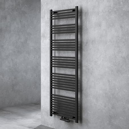 doporro Badheizung gerade 180x60cm Anthrazit Röhrenheizkörper Horizontal | 2 in1 Mittelanschluss oder Seitenanschluss Badheizkörper, Einfach zu installieren | umweltschonend und energiesparend