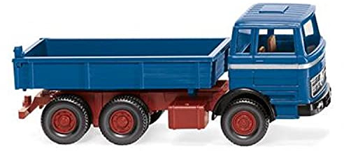 Wiking 042407 Flachpritschenkipper (MB) azurblau Spur H0 1:87 - Miniaturmodell - Kein Spielzeug !