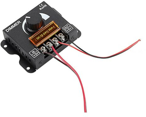 LED Switch Dimmer, DC 12V-24V 30A PWM Digital Dimming Controller Adjustment Brightness ON/OFF Knob for Single Color LED Lights