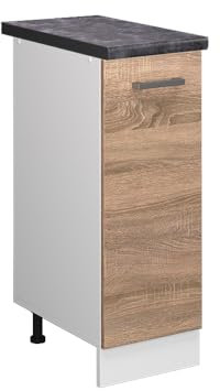 Vicco Apothekerschrank R-Line, Medizinschrank für die Küche, Sonoma/Weiß, 30 cm, AP Anthrazit