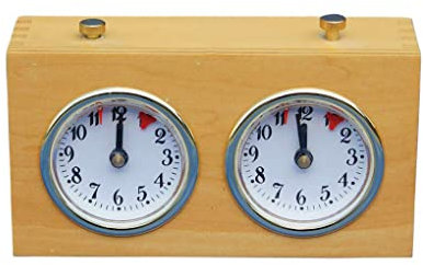 tuwiwol Internationaler Schach Timer, analoge Uhr, Count Up Down, Stoppuhr, Timing Tool, Wettkampfuhren, Keine Batterie erforderlich