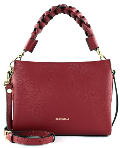Coccinelle Pelle borsa a tracolla Boheme Grana Double Crossbody Double Grainy Leather Sangria/Skin mirtillo