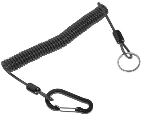 Happyyami Automatisches Einziehbares Federsicherheitsseil Aus Rostfreiem Stahl Langlebiges Angelsicherheitsband Für Outdoor-aktivitäten Flexibles Sicherheitsseil Für Werkzeugbefestigung Und