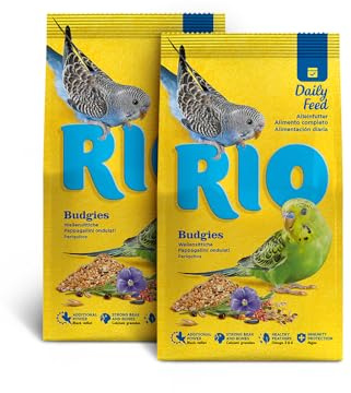 RIO Alleinfutter für Wellensittiche | Doppelpack | 2 x 1 kg | Mit hochwertigen Saaten & Getreide | Zur Unterstützung Einer ausgewogenen Ernährung und Guten Nährstoffzufuhr