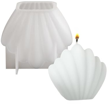 Molde de silicona reutilizable para manualidades de yeso perfumado 3D y adorno de concha para aficionados y pequeños estudios