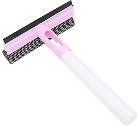 Didiseaon Window Cleaning Squeegee Integrated Spray Sponge Pink Multi-function Glass Washing Tool for Bathroom Mirror and Household Window Cleaner