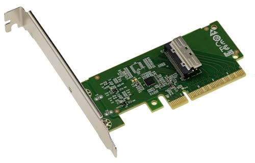 KALEA-INFORMATIQUE Controller-Karte Adapter PCIe 5.0 auf MCIO 8i für NVMe SSD M2 M3 U2 U3 oder PCIe-Frontplatte