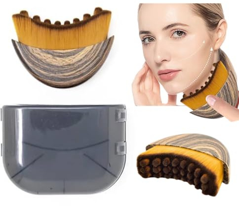 1/2 PCS Lymphatic Contour Face Brush for Sculpting – Anti-Puffiness, Detox & Lift, Improves Skin Glow & Absorption(1 Pcs Contour Face Brush)