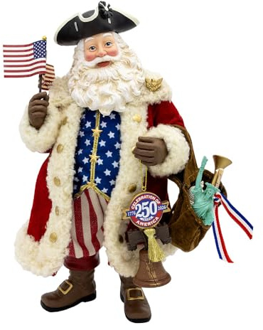Kurt Adler 11 Inch Fabriché™ 250th Anniversary of America Musical Santa