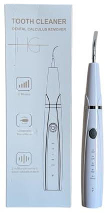 HG AESTHETICS Detergente Ultrasonico per Denti – Rimuovi Placca e Tartaro con Luce LED – Pulitore Elettrico per Denti da Casa con Batteria Ricaricabile Type-C