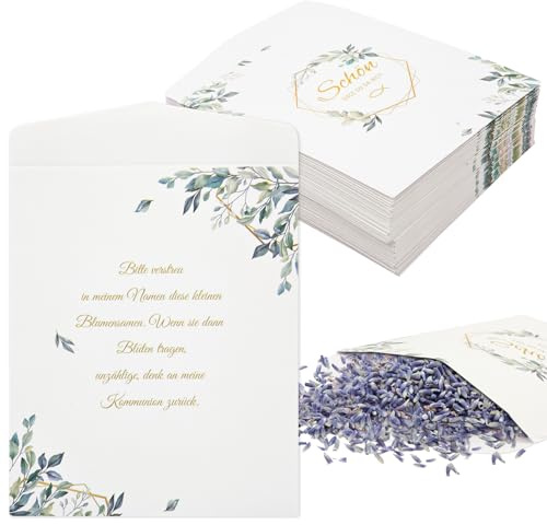 50 Stück 'Schön dass du da bist' Mini Kraftpapier Tüten – Leere Papiertüten für Dankeschön Geschenke Klein,Mini Kraftpapier Tasche mit Eukalyptusmotiv,Dankeschön Geschenke Klein,für Tischdeko