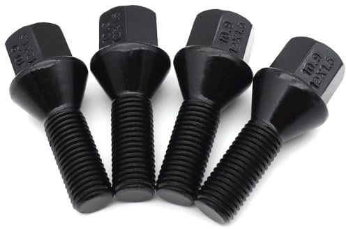 Radbolzen für 1er BMW E81 (2006–2011), Leichtmetallfelgen, Radbolzen und Muttern, M12x1,5 (26 mm)
