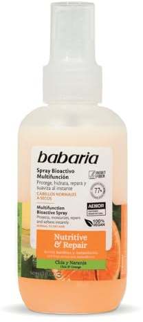Babaria - Spray Nutritivo Y Reparador Pelo Muy Dañado | Protector De Calor Para El Pelo 150ml | Hidratante Pelo De Naranja | Protector Calor Pelo Hombres Y Mujeres