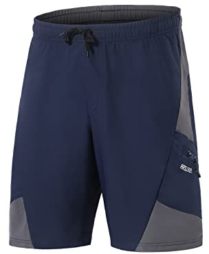 ARSUXEO Herren Radhose MTB-Shorts Fahrradhosen Mountainbike-Shorts mit gefütterter Fahrradhose Lockere Passform Leichtgewicht B2204