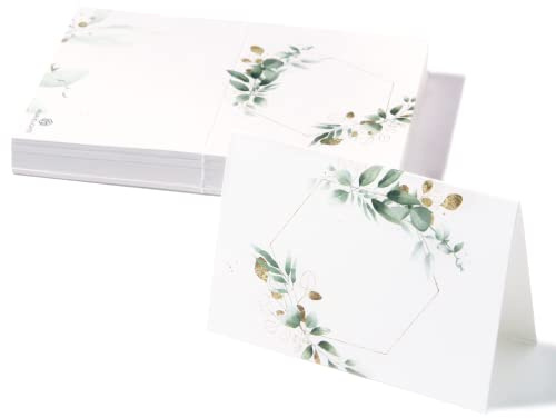 Lot de 50 marque place mariage, 14.8 x 10.5 CM, cartes de table pour mariage, placement cartes de nom anniversaire pour fête, anniversaire, baptême, confirmation, communion