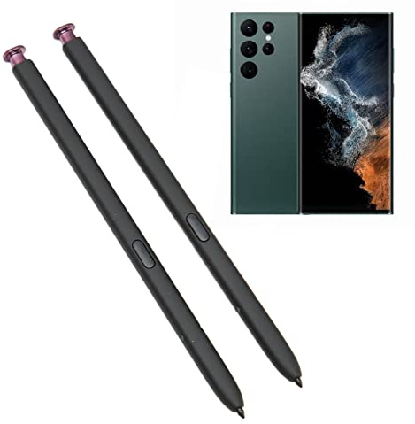 2 Stück Telefon Stylus Touchscreens S Pen Ersatz für Galaxy S22 S22 Ultra 5G, Stylus Pen mit 5 Austauschbaren Spitzen und Auswurfstift, Hochpräziser Zeichenstift ohne BT (Lila)