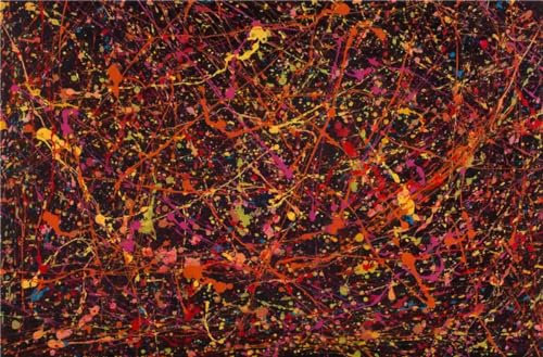 LXURY Jackson Pollock Poster Buntes Linienmuster Leinwand Gemälde Jackson Pollock Druck Minimalistische Wandkunstgalerie Home Decor Bild 60x120cm Kein Rahmen