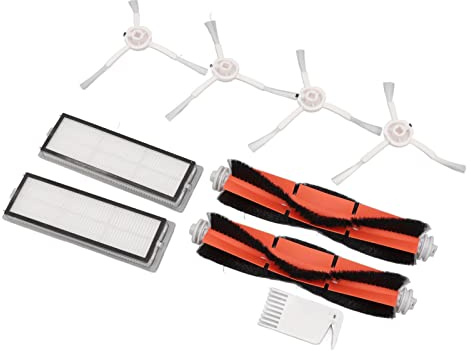JTLB Weißes Flachkamm-Bürstenfilter-Set, Geeignet Xiaomi 1C, Dreame F9, Xiaomi 1T und Mi Robot Vacuum Mop, Einfach Auszutauschendes Reinigungszubehör