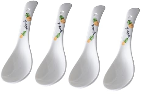MAGICLULU 4stücke Japanische Keramik Löffel Einfache Suppenlöffel Aus Feinem Bone Für Reis Und Suppen Dekorativ Und Funktional Für Täglichen Gebrauch