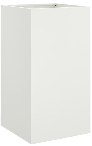 vidaXL Jardinera Acero Blanco 42x38x75 cm