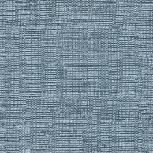Aitakatta Blue Faux Grasscloth Textured Wallpaper, Self-Adhesive Linen Fabric Textured Removable Wallpaper, Peel and Stick Contact Paper for Home Decoration, Cabinet Bedroom(A00083D-3)