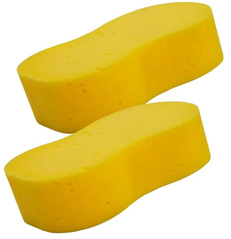 Tek Automotive Super Giant Sized Jumbo Sponge - Twin Pack | Non-Scratch, Super Absorbent Sponge for Car Cleaning Kit, Car Wash Kit, and Valeting Equipment | Large Sponges for Car Washing and Car Care