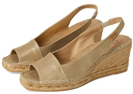 Toni Pons Fiore Espadrille kil sandal för kvinnor, Plati/mjukt guld, 37 EU