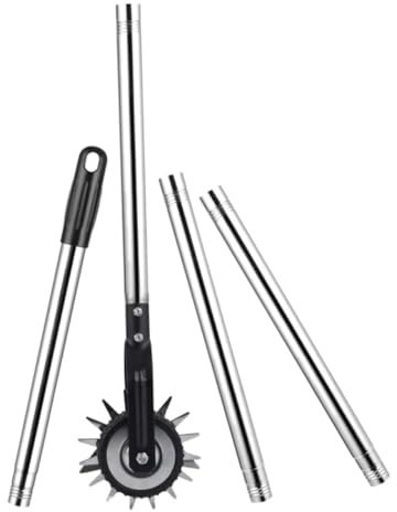 OFFSCH 1ensemble Lame De Bordure Rotative Manuelle avec Poignée Extensible Outil De Jardinage pour Finition Précise des Pelouses Jardins