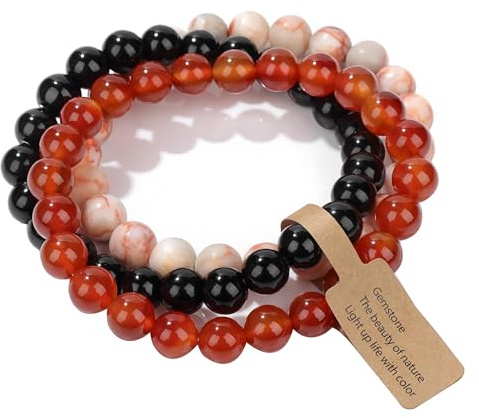 WEIZAIJY Perlenarmband für Damen, Naturstein Heilsteine Armband mit Edelsteinen, Elegantes Chakra Armband zur Energiebalance, Handgefertigter Schmuck Geschenk für Frauen Männer