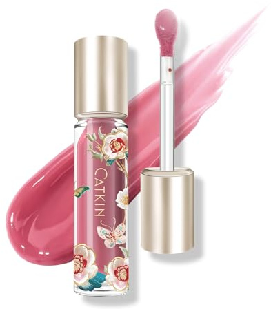CATKIN Plumping Lipgloss, Getöntes Lippenö, Nicht Klebrig, Vagen, 3.5ml | Aufpolsternde Lippen, Langanhaltend, Hochglänzend, Kühlendes Gefühl, Feuchtigkeitsspendend, 90% Pflegende Essenz