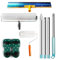 Self-Levelling Cement Tool Kit – self Levelling Compound Tools with Removable 1.6m Long Extended Handle, Floor Construction Roller Spike Shoes, Stainless Steel Scraper Self-Leveling Rake