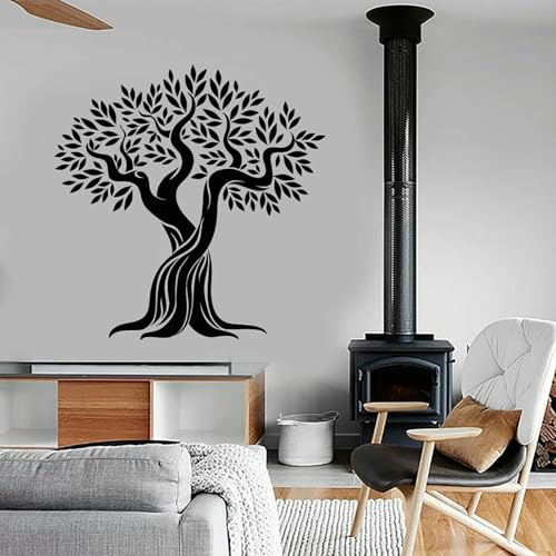 Calcomanía de vinilo para pared con diseño de ramas y hojas de olivo natural para decoración del hogar, dormitorio y sala de estar
